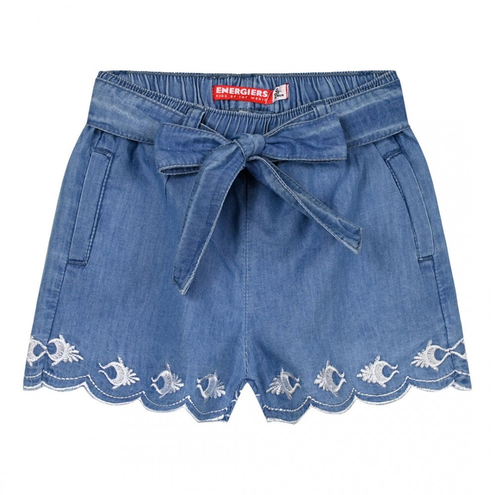 Παιδικό Σορτς Τζιν Με Τελείωμα Κέντημα Κορίτσι
