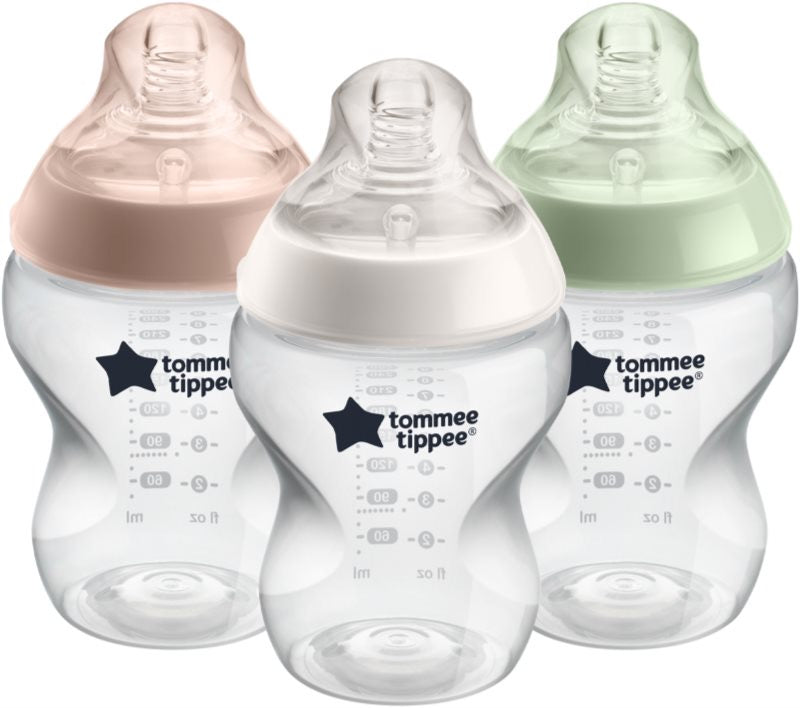 Closer To Nature Baby Bottles Set 3x260ml 0+ by Tommee Tippee