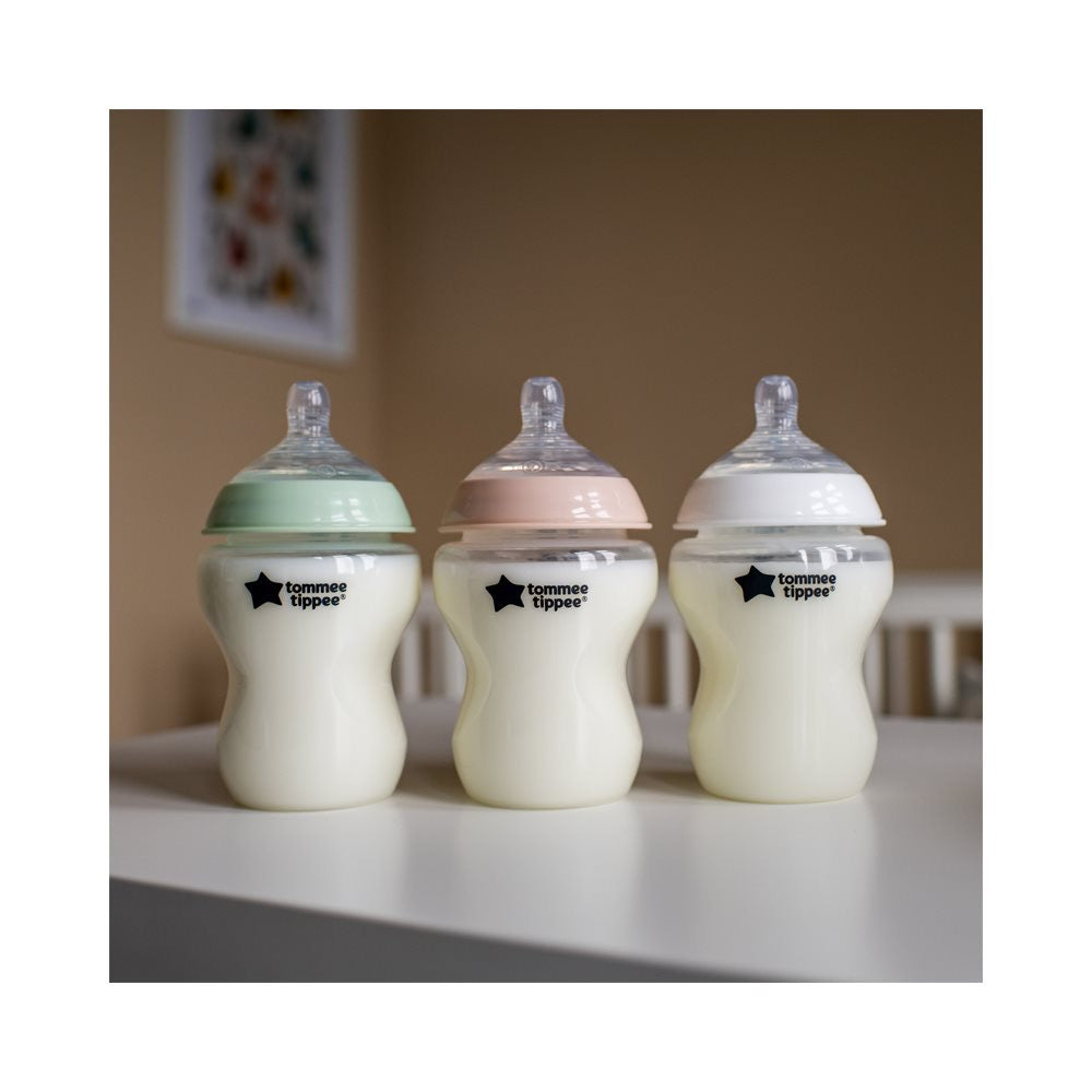 Closer To Nature Baby Bottles Set 3x260ml 0+ by Tommee Tippee